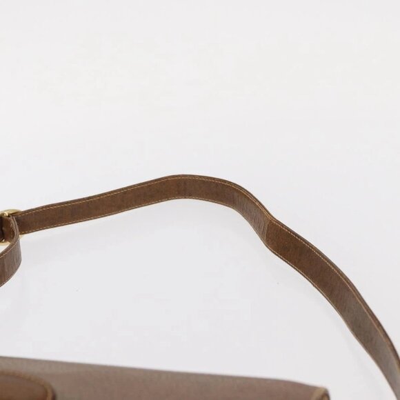 GUCCI Shoulder Bag Leather Brown Gold Auth am9842 - Picture 9 of 16